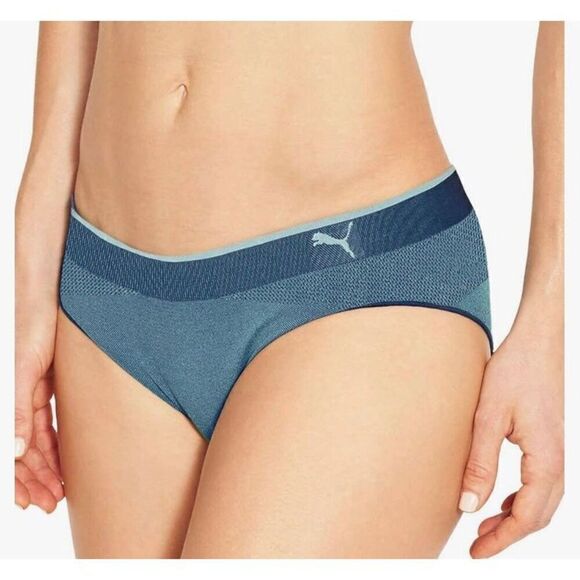 PUMA - NWT - L Sz Lg 4-Pack Performance Bikini/Blue, Grey, Pink & Black/Unopened - Picture 8 of 11